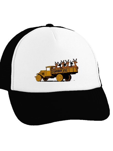Zásobování kšiltovka truckerka Black cap