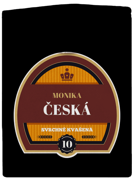 Pivní etiketa dámská mikina na zip Black