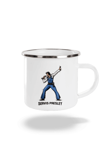 Servis Presley plecháček White