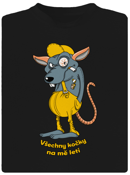 Myšák Casanova dětské sportovní tričko Black