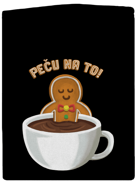 Peču na to! pánská mikina na zip Black