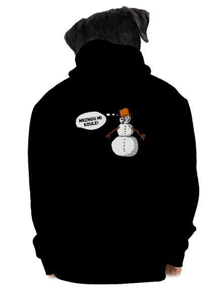 Mrznou mi koule pánská mikina na zip Black