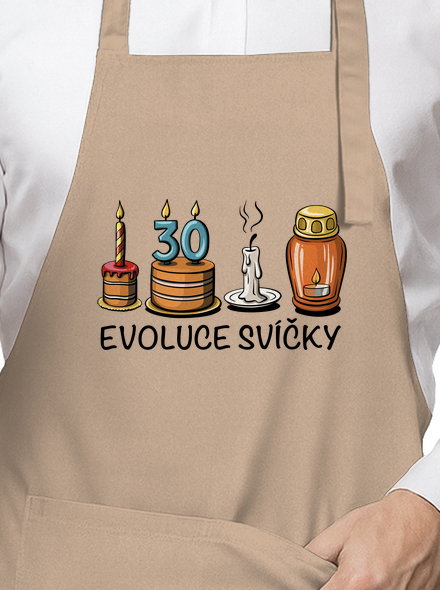 Evoluce svíčky zástěra Rope