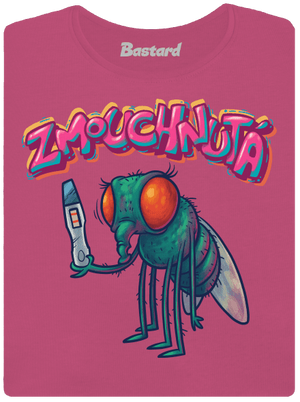 Zmouchnutá dámské tričko premium Magenta