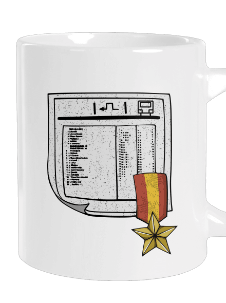 Jízdní řád velký hrnek White