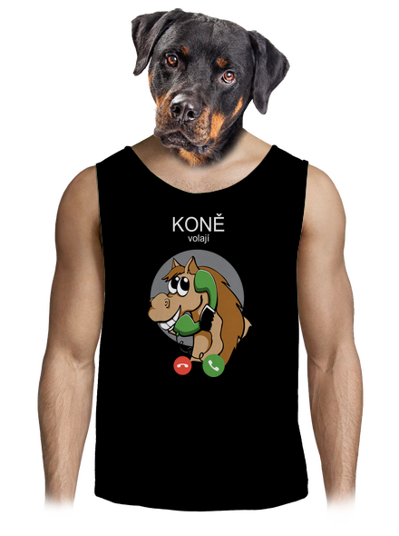 Koně volají pánské tílko Black