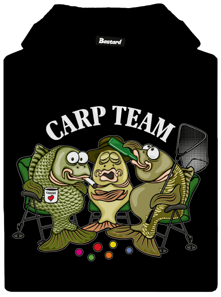 Carp Team pánská mikina klokanka Black