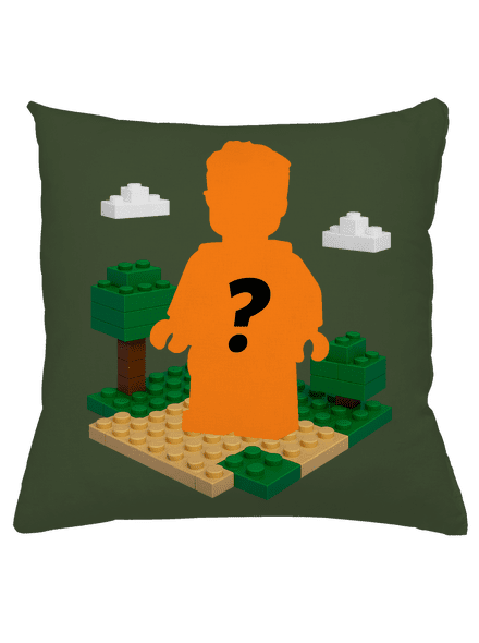 Lego postava z vlastní fotky polštář Olive Green