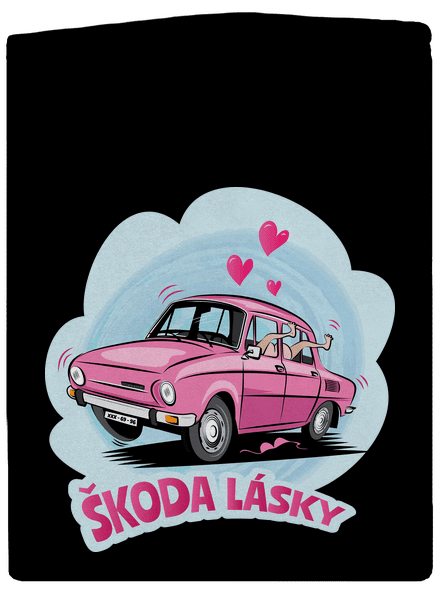 Škoda lásky pánská mikina na zip Black