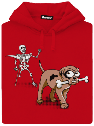 Kostlivec pánská mikina klokanka Red