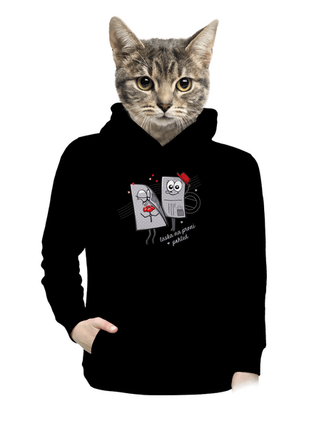Láska na první pohled dámská mikina klokanka Black