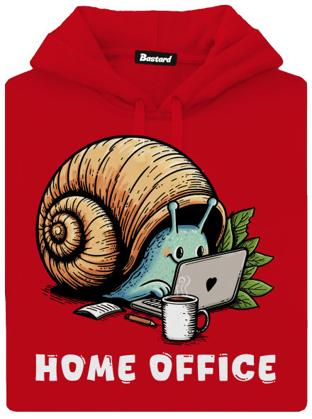 Šnekův home office pánská mikina klokanka Red