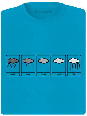 Předpověď počasí dámské sportovní tričko Blue Atol