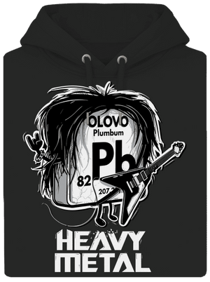 Heavy Metal unisex mikina premium Dark Black