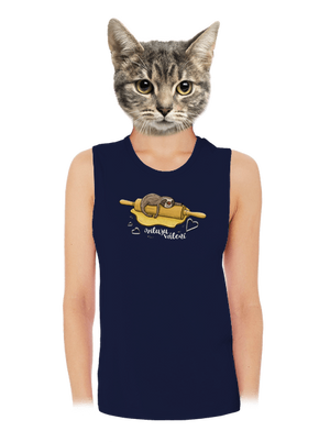 Miluju válení dámské tílko volné Navy