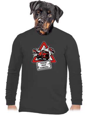 Řidič kamionu pánské dlouhý rukáv Dark Grey