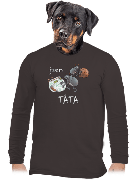 Jsem táta a máma pánské dlouhý rukáv Bear Brown