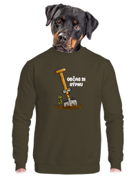 unisex mikina bez kapuce