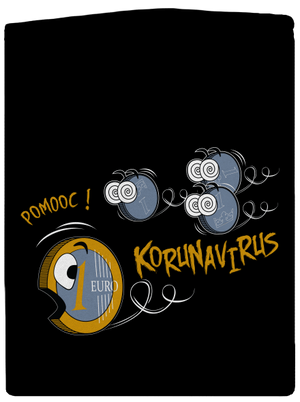 Korunavirus na útěku dámská mikina na zip Black