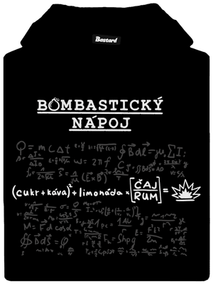 Bombastický nápoj pánská mikina klokanka Black