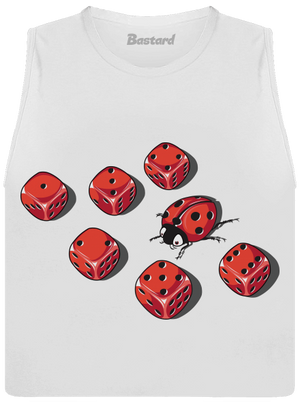 Mimikry dámské tílko volné White