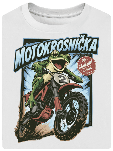 Motokrosnička unisex tričko oversized White