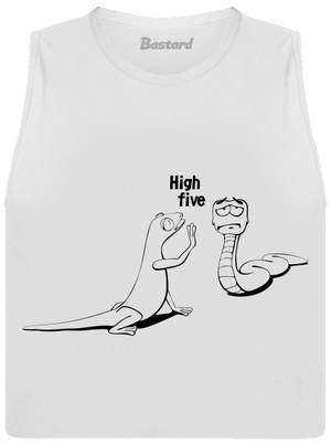 Omalovánka: High Five dámské tílko volné White