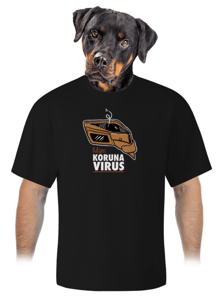 Korunavirus v peněžence unisex tričko oversized Black