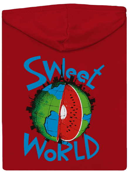 Sweet World pánská mikina na zip Red