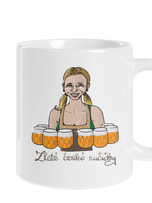 České ručičky klasický hrnek White