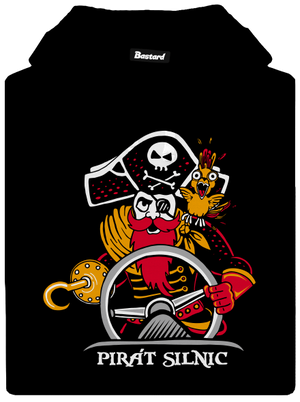 Pirát silnic pánská mikina klokanka Black