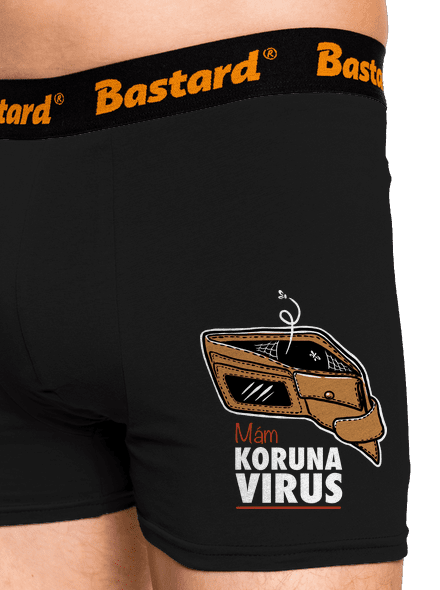 Korunavirus v peněžence boxerky Black