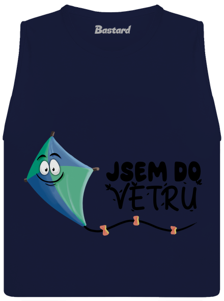 Do větru dámské tílko volné Navy