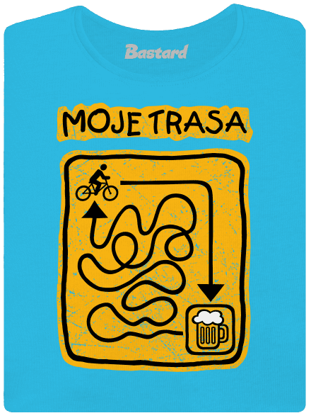 Moje trasa dámské tričko s lemem Blue Atol