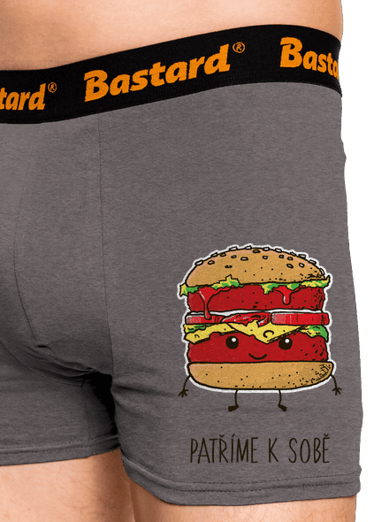 Patříme k sobě boxerky Gray Melange