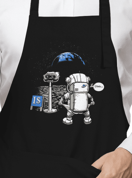Kosmonaut zástěra Black