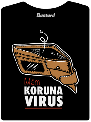 Korunavirus v peněžence dámské tričko premium Black
