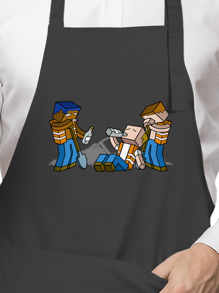 Real Minecraft zástěra Dark Grey