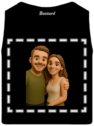 3D plastelína z vlastní fotky pánské tílko Black