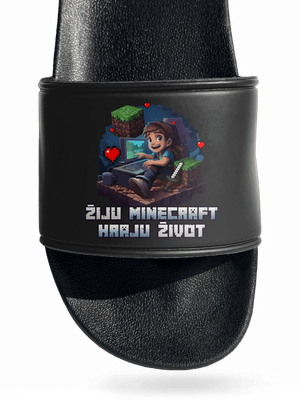 Žiju Minecraft pantofle Black