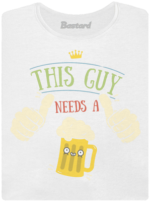 Tenhle týpek potřebuje pivo dámské tričko premium White