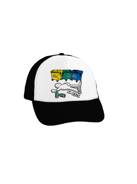 Tříděný odpad kšiltovka truckerka Black cap