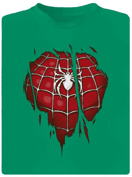 Spider Inside dětské sportovní tričko Kelly Green Mal