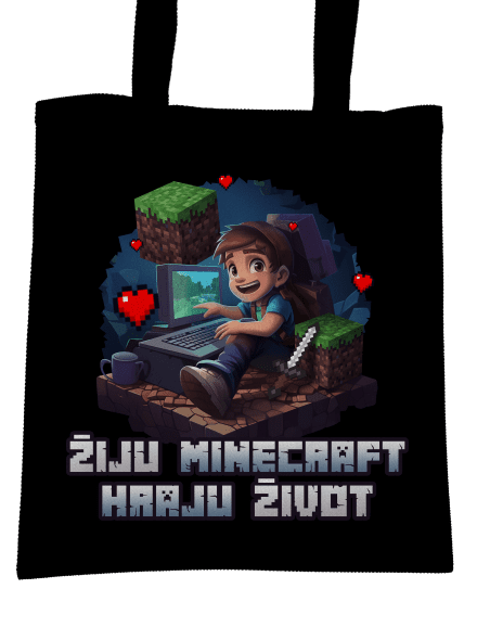 Žiju Minecraft taška Black