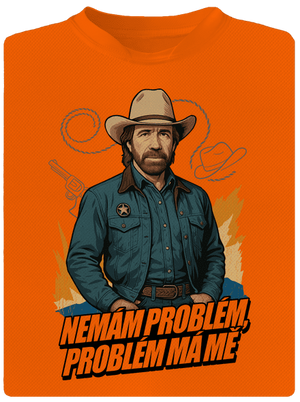 B19: Chuck Norris z Walker, Texas Ranger pánské sportovní tričko Neon Orange
