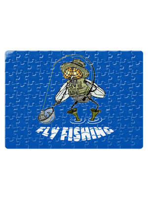 Fly fishing puzzle White