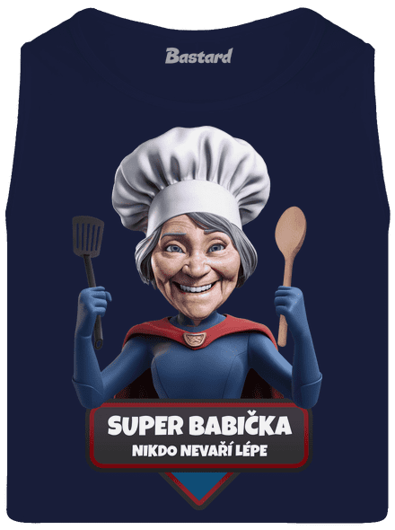 Super babička pánské tílko French Navy