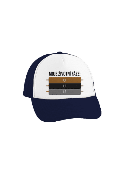 Moje životní fáze kšiltovka truckerka French Navy cap
