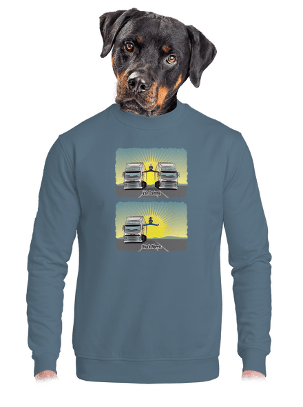 Chuck & Truck unisex mikina bez kapuce Nordic Blue