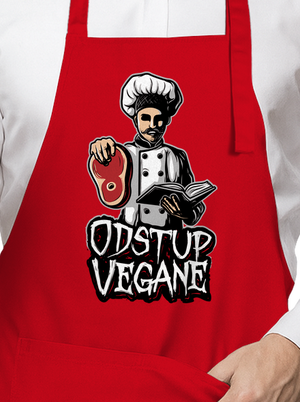 Odstup vegane zástěra Red